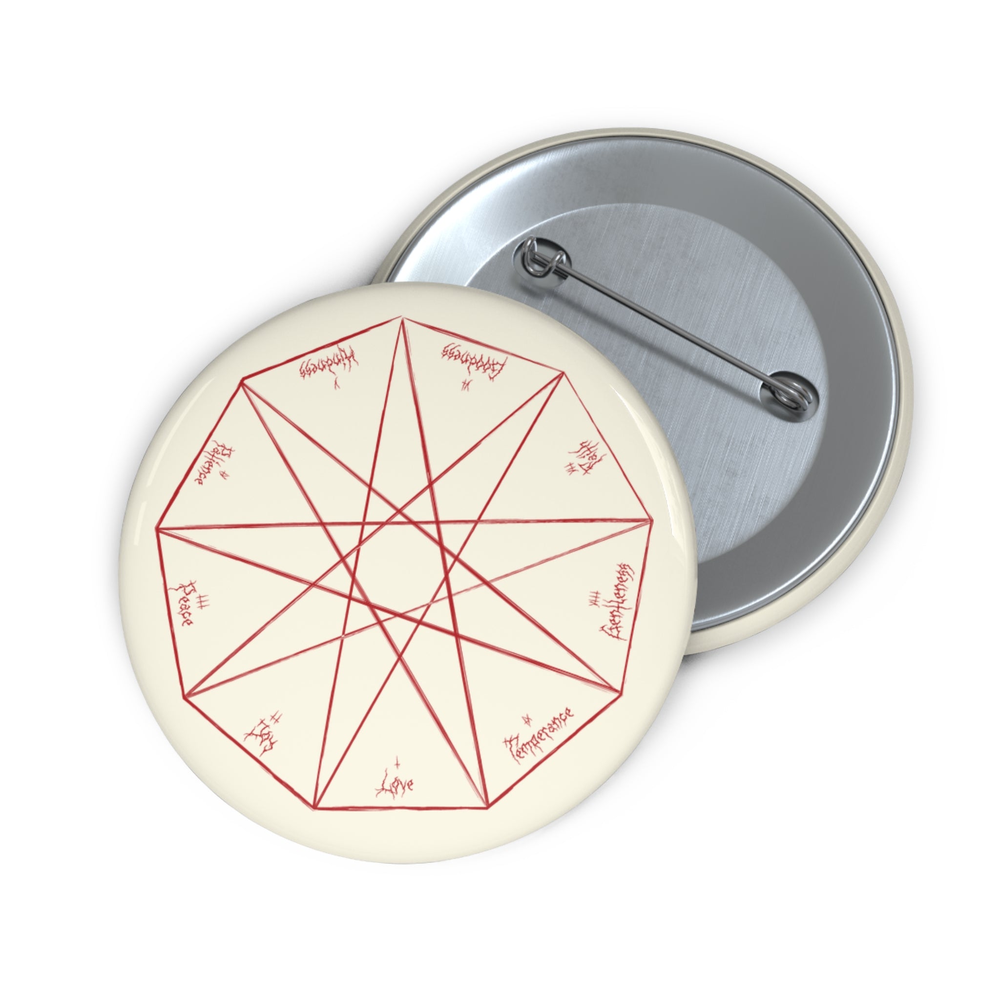Nonagon Pin Button