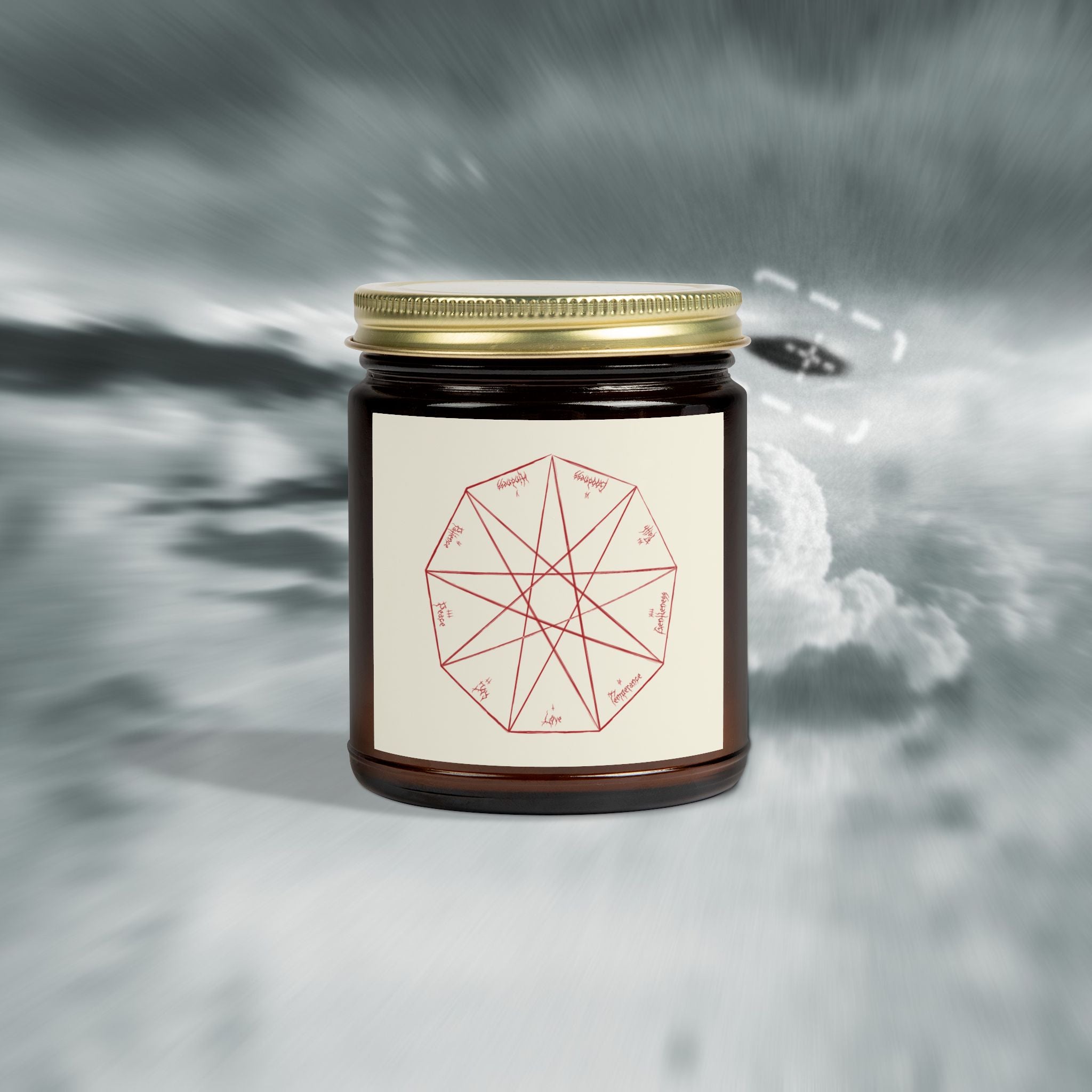 Coconut Apricot Wax Scented Candle - Amber Glass