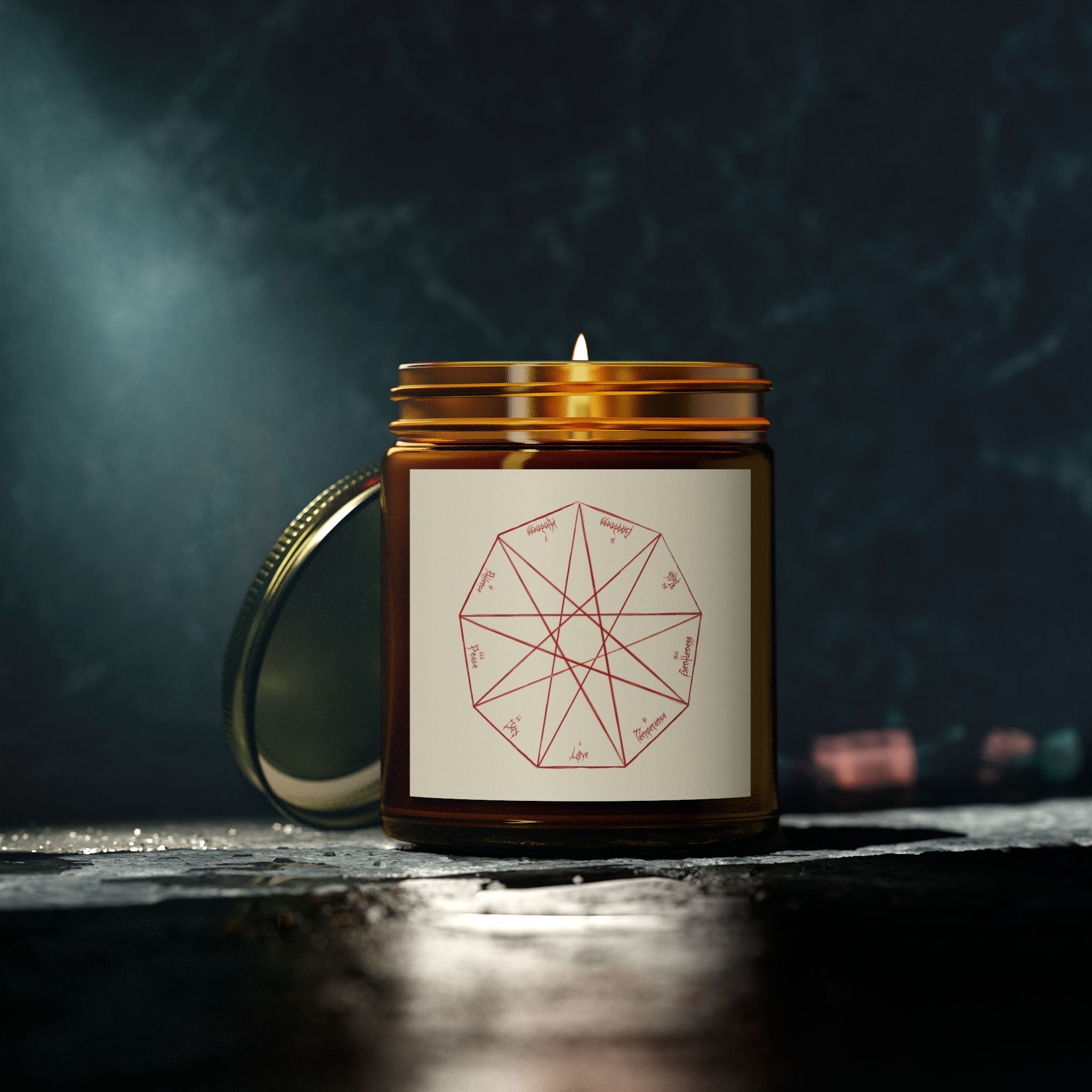 Coconut Apricot Wax Scented Candle - Amber Glass