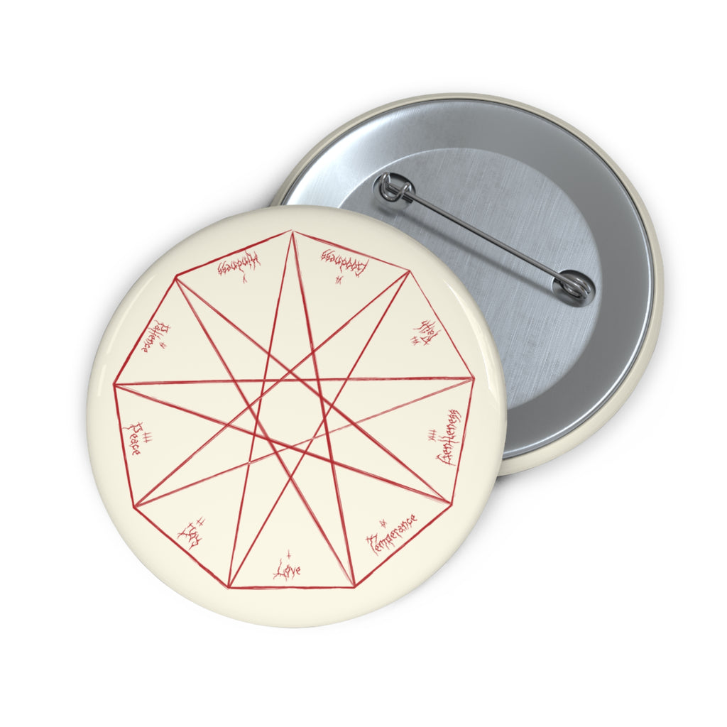 Nonagon Pin Button