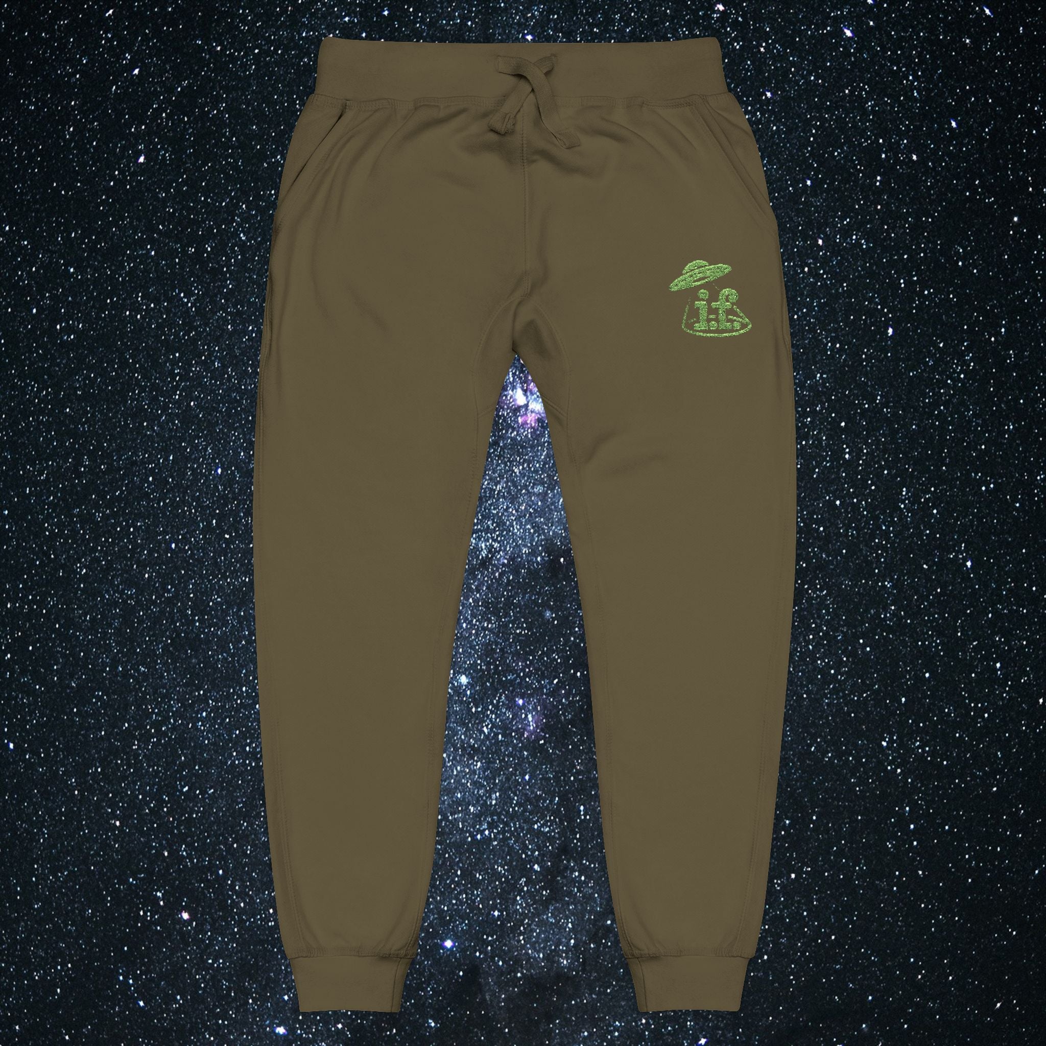 Embroidered Fleece Sweatpants